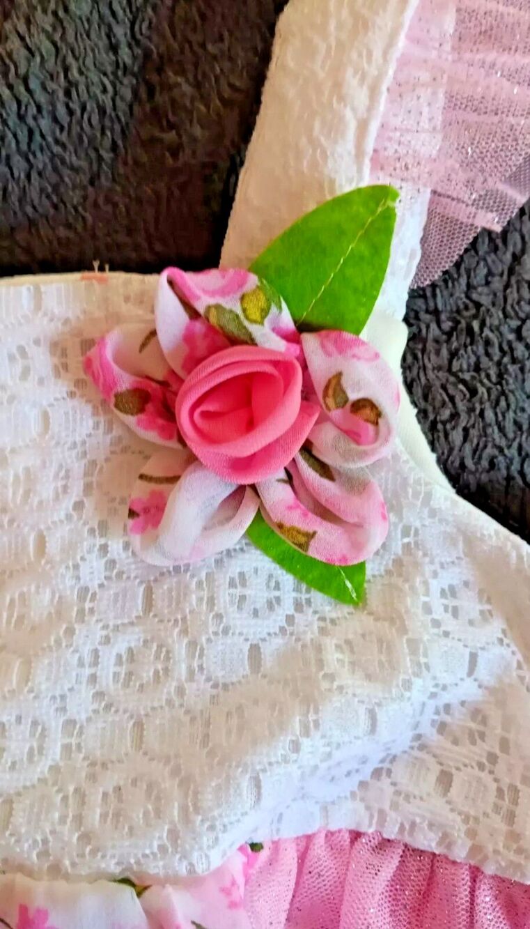 Dress 18 months New Girls Little Lass baby floral print Romper Tutu outfit - Picture 5 of 5